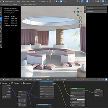 Mi proyecto del curso: ArchViz de interiores: crea diseños 3D surrealistas con Blender Ein Projekt aus dem Bereich Architektur, Innenarchitektur, Digitale Architektur und ArchVIZ von Isabel Picos - 07.05.2024
