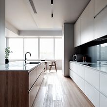 Cocina Moderna. 3D, Arquitetura, Arquitetura de interiores, Design de interiores, Marketing, Multimídia, e Pós-produção fotográfica projeto de Adrian Salazar Ramirez - 07.05.2024