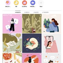 My project for course: Creating an Illustration Portfolio on Instagram. Projekt z dziedziny Trad, c, jna ilustracja, Portale społecznościowe, Ilustracja c, frowa, Zarządzanie portfolio, Instagram, Projektowanie dla portali społecznościow, ch, Zarządzanie, Produkt, wność i Design użytkownika Helen Stacevich - 06.05.2024