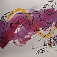 Varios sketches del curso y proyecto final (Badalona - playa) . % Juanjo Bofill tarafından hazırlanan Geleneksel illüstras, on, Eskiz çizimi, Çizim, Sulubo, Ve a Resim projesi - 05.08.2024