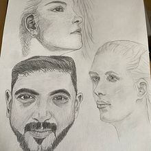 My project for course: Portrait Sketchbooking: Explore the Human Face. Een project van  Schetsen, Tekening met potlood,  Tekening,  Portrettekening,  Artistieke tekening y Sketchbook van Barbara Mack - 08.05.2024