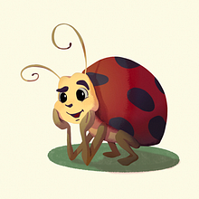 Ladbug Ein Projekt aus dem Bereich Traditionelle Illustration, Design von Figuren, Digitale Illustration, Digitale Zeichnung und Digitale Malerei von Sofia Jorge - 08.05.2024