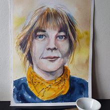 Mon projet du cours : Portrait artistique à l’aquarelle. Fine Arts, Painting, Watercolor Painting, and Portrait Drawing project by Lor AN - 05.08.2024
