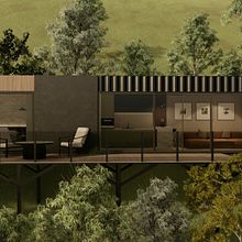 CASA CONTENEDOR. Design, 3D, Interior Architecture, Interior Design, Architecture, and Architectural Illustration project by Samy Almaguer - 05.09.2024