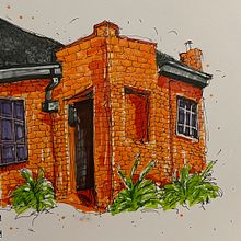 My project for course: Expressive Architectural Sketching with Colored Markers. Sketching, Drawing, Architectural Illustration, Sketchbook & Ink Illustration project by Kayla Champion - 05.04.1995