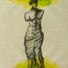 dibuix Artístic- carbonet i acuarela . Pencil Drawing project by Laura Cortés - 05.11.2024