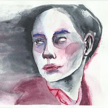 TEG: Aquarel·la, experimentació retrat 1. Watercolor Painting project by Sara Mateos - 05.11.2024