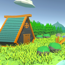 My project for course: Low Poly Set Modeling for Video Games. 3D, e Modelagem 3D projeto de Cyan Torres - 11.05.2024