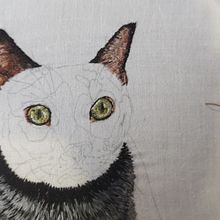 Mi proyecto del curso: Retratos bordados de mascotas: pinta con hilo. Embroider, Naturalistic Illustration, and Textile Design project by Vicky Toledo - 05.25.2024