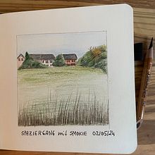 Mein Abschlussprojekt für den Kurs: Illustration im Skizzenbuch mit Buntstiften. Traditional illustration, Fine Arts, Sketching, Pencil Drawing, Drawing, Artistic Drawing, and Sketchbook project by Anke Weber - 05.12.2024