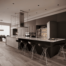 Cocina Moderna. Modelagem 3D, 3D Design, 3D, Fotografia, Arquitetura, Arquitetura de interiores, Arquitetura digital, e Visualização arquitetônica projeto de Adrian Salazar Ramirez - 13.05.2024