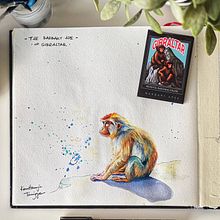 My project for course: Expressive Animal Portraits in Watercolor. Traditional illustration, Watercolor Painting, Realistic Drawing, and Naturalistic Illustration project by Konstancja Tanjga - 05.13.2024