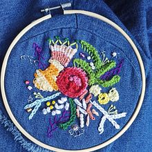 Mi proyecto del curso: Técnicas avanzadas de bordado: puntadas y composiciones con volumen. Embroider, and Textile Design project by Valeria Serra - 05.14.2024
