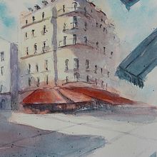 Il mio progetto del corso: Disegno architettonico con acquerello e inchiostro. Un proyecto de Dibujo, Pintura a la acuarela e Ilustración arquitectónica de Cristina - 14.05.2024