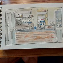 First Cafe Scene. Un proyecto de Artesanía de Lesley Cross - 15.05.2024