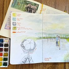 My project for course: Watercolor Travel Journal. Traditional illustration, Watercolor Painting, Architectural Illustration, and Sketchbook project by Farra Coleman - 05.15.2024