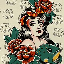 My project for course: Design Old-School Tattoos in Procreate. Drawing, Digital Illustration, and Tattoo Design project by Linda van den Heuvel - 05.16.2024