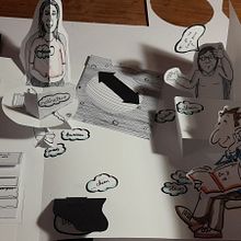 Mein Abschlussprojekt für den Kurs: Fortgeschrittene Techniken zur Schöpfung von Pop-up-Büchern. Un proyecto de Artesanía, Diseño editorial, Papercraft, Encuadernación y Creatividad con niños de hellcat139 - 05.05.2024