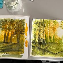 My project for course: Dreamy Watercolor Landscapes: Paint with Light. Painting, and Watercolor Painting project by Lucy Brewer - 01.31.2024