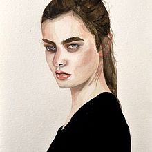 My project for course: Watercolor Portrait from a Photo . Ilustrasi tradisional, Lukisan Cat Air, Dan Menggambar Potret proyek oleh mariaofili - 05.10.2024