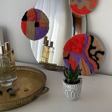 Meu projeto do curso: Técnicas de punch needle para decoração de interiores. Accessor, Design, Arts, Crafts, Embroider, Decoration, Fiber Arts, Punch Needle, and Textile Design project by Joana Freitas - 05.19.2024