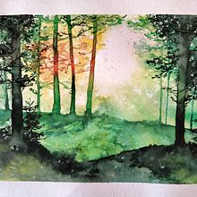 Mi proyecto del curso: Paisajes de ensueño con acuarela: plasma la luz. Painting, and Watercolor Painting project by Jolanta Mazu - 05.20.2024