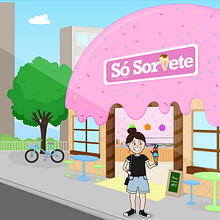 Criação de cenário ilustrado . Design, Ilustração tradicional, Ilustração digital, Concept Art, Ilustração infantil, e Narrativa projeto de Amanda Kouramanis França - 07.05.2024