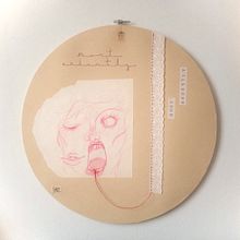 Most Ardently . Embroider, Artistic Drawing, Colored Pencil Drawing, and Fine Arts project by Belén Saa - 12.20.2023