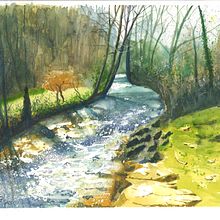 Il mio progetto del corso: Pittura di paesaggi realistici ad acquerello Ein Projekt aus dem Bereich Bildende Künste, Malerei, Skizzenentwurf, Aquarellmalerei und Naturalistische Illustration von marialauramedaglia - 23.05.2024