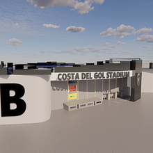Estadio de futbol (en proceso). Architecture, and 3D project by Fabiola Hollyfield Moore - 05.16.2024