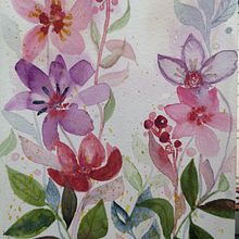 Mon projet du cours : Aquarelle florale créative : renouez avec la nature. Un proyecto de Ilustración tradicional, Pintura, Pintura a la acuarela e Ilustración botánica de mielaure - 24.05.2024