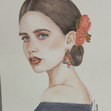 Meu projeto do curso: Retrato em aquarela a partir de uma fotografia. Watercolor Painting, and Portrait Drawing project by Katya Rezende Reghin - 05.23.2024