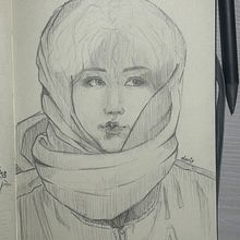 My project for course: Portrait Sketchbooking: Explore the Human Face. Sketching, Drawing, Portrait Drawing, Artistic Drawing, and Sketchbook project by Daria Maistruk - 05.24.2024