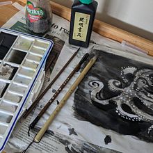 My project for course: India Ink Illustration with Japanese Influence. Un proyecto de Ilustración tradicional, Dibujo e Ilustración con tinta de rosie - 29.05.2024