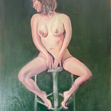 My project for course:  Realistic Figure Painting with Acrylic and Oil. Een project van  Beeldende kunst, Realistische tekening,  Acr, lschilderij,  Olieverfschilderij y Anatomisch tekenen van Louise Young - 26.05.2024