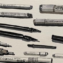 Drawing your materials. Traditional illustration project by matteo71 - 05.27.2024