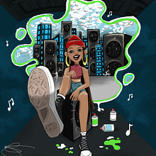 My project for course: Digital Illustration: Find Your Voice through Art. Projekt z dziedziny Trad, c, jna ilustracja,  R, sunek, Ilustracja c, frowa i Projektowanie postaci użytkownika Kiana Gacuma - 27.05.2024