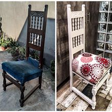 Mi proyecto del curso: Restauración y tapizado de sillas . % Claudia Pérez tarafından hazırlanan Sanat ve El Sanatları, Mobil, a Tasarımı ve Yapımı, İç Tasarım, Kendin Yap, Ahşap işçiliği, Ve Geri dönüşüm projesi - 05.28.2024