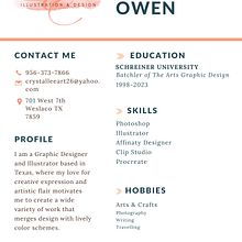 My project for course: Resumes for Creatives: Craft Your CV and Cover Letter. Creative Consulting, Portfolio Development, Communication, and Business project by Crystal Owen - 05.28.2024