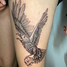 Cuervo con calavera . Un progetto di Design di tatuaggi di bredize - 27.05.2024