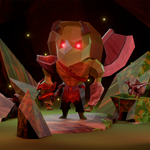 Triceratops Warrior - Proyecto del curso: Modelado de personajes low poly para videojuegos. 3D, 3D Modeling, Video Games, 3D Character Design, and Game Design project by Carlos Andrés Ruiz Palacio - 05.30.2024