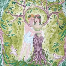 Ilustración de Dafne y Apolo . Un projet de Illustration traditionnelle de Iris Osuna Pérez - 30.05.2024