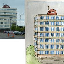 My project for course: Expressive Architectural Sketching with Colored Markers. Sketching, Drawing, Architectural Illustration, Sketchbook & Ink Illustration project by Jiřina Soukupová - 05.31.2024
