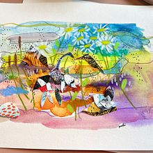 Mein Abschlussprojekt für den Kurs: Illustrationstechniken zum Lösen kreativer Blockaden Ein Projekt aus dem Bereich Malerei, Kreativität und Kreativität mit Kindern von katharina_wall_1 - 01.06.2024