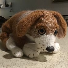 My project for course: Knitting Realistic Stuffed Animals: Make a Puppy from Yarn. Fiber Arts, DIY, Knitting, and Textile Design project by ljwhite1 - 06.01.2024