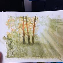 Mon projet du cours : Paysages oniriques à l'aquarelle : capturez la lumière. Painting, and Watercolor Painting project by julien_maillard7 - 06.03.2024