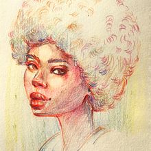 My project for course: Vibrant Portrait Drawing with Colored Pencils. Projekt z dziedziny  R, sunek, Portret, Sketchbook, R i sowanie kredkami użytkownika Sheela Sarang - 03.06.2024