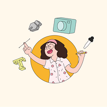 Character Illustration for a creative studio, Lograf.. Digital Illustration, Vector Illustration, and Character Design project by Angel Olivar - 02.22.2021