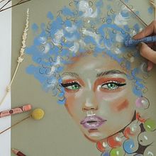 Pastel work. Traditional illustration project by Alina Burlacu - 04.27.2024