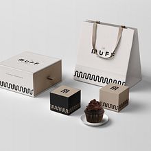 The Muff Bakery & Cafe Packaging / Branding Design. Design, Br, ing, Identit, Graphic Design, and Packaging project by rabiavural01 - 06.03.2024